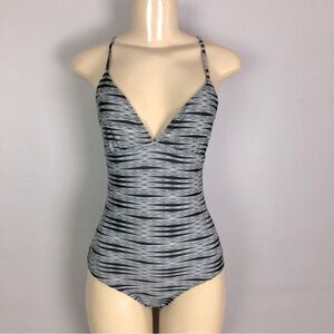 Athleta One Piece Swimsuit Black and White Size XS